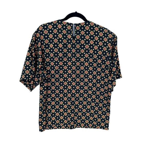 Evan-Picone‎ Shirt Top Blouse Womens Size 14 Patterned Keyhole Opening 90's - Picture 5 of 6